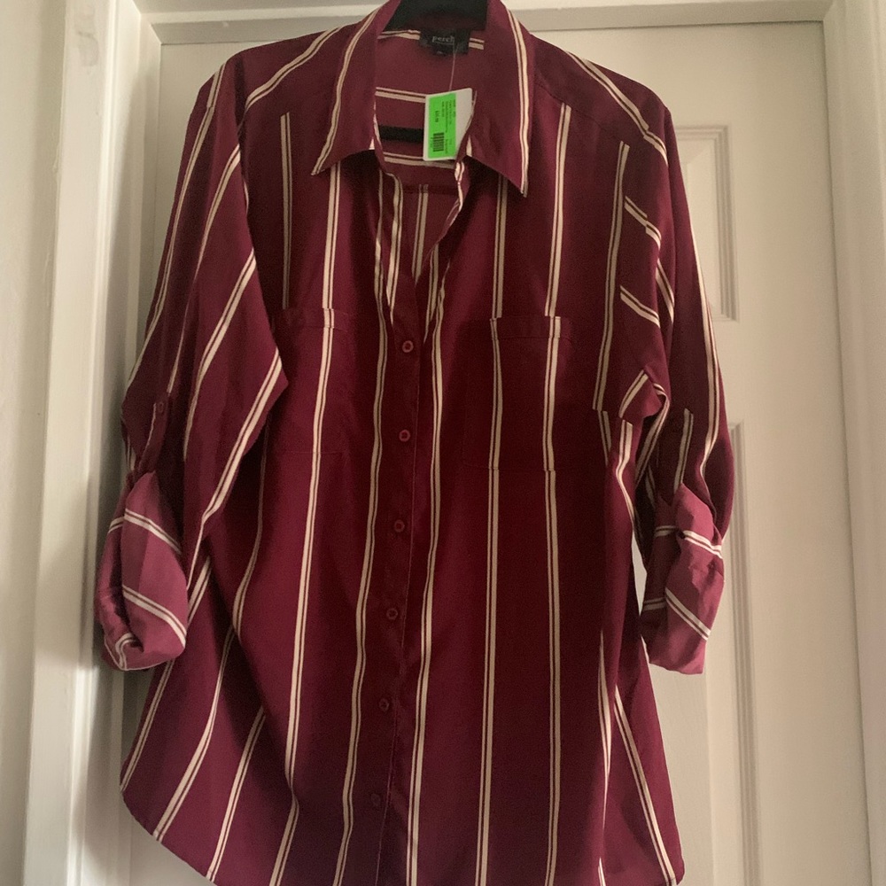 Red striped blouse